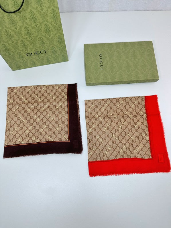 GUCCI 25S SCARF 140 IN CASHMERE 740366