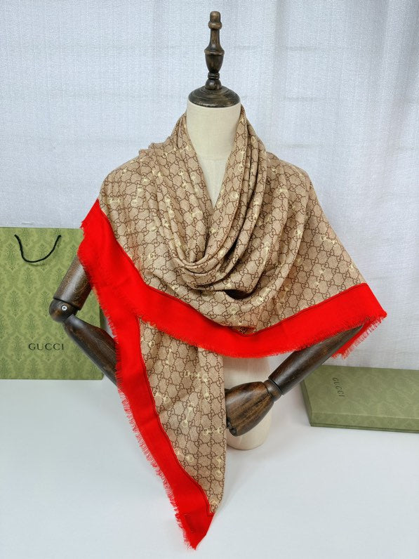 GUCCI 25S SCARF 140 IN CASHMERE 740367