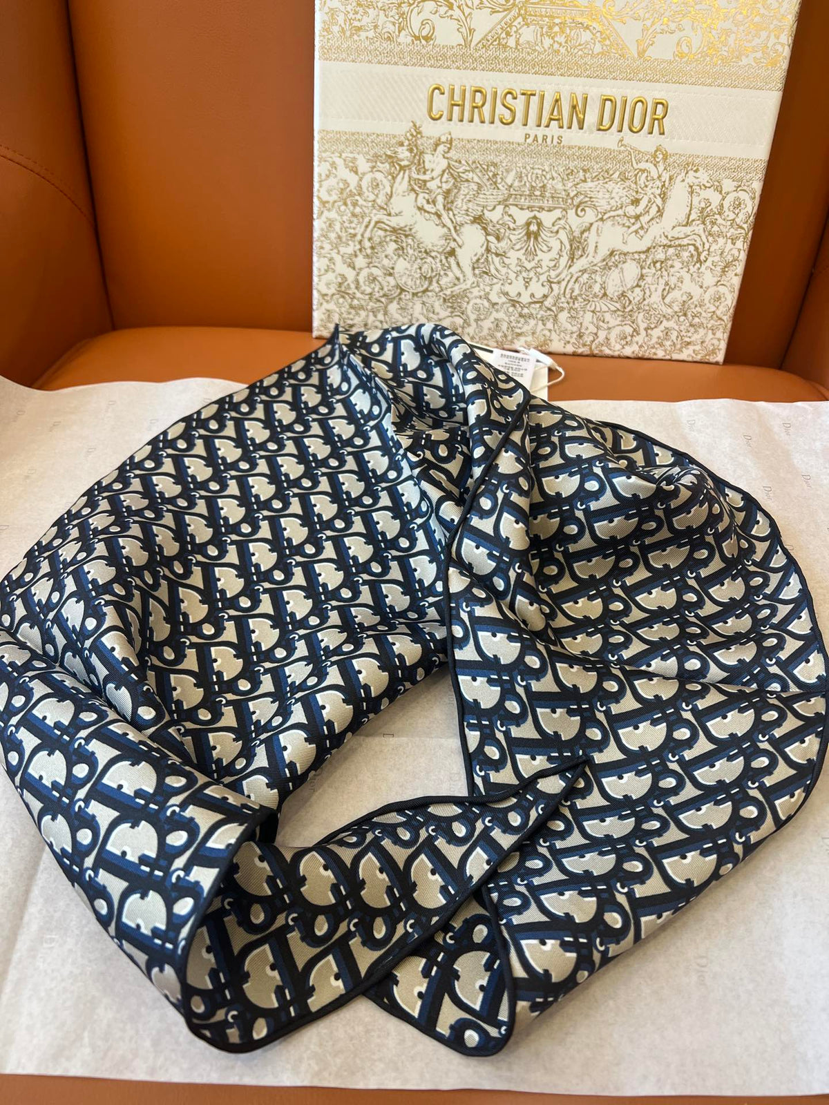 DIOR SCARF 110 CM IN SILK 627636