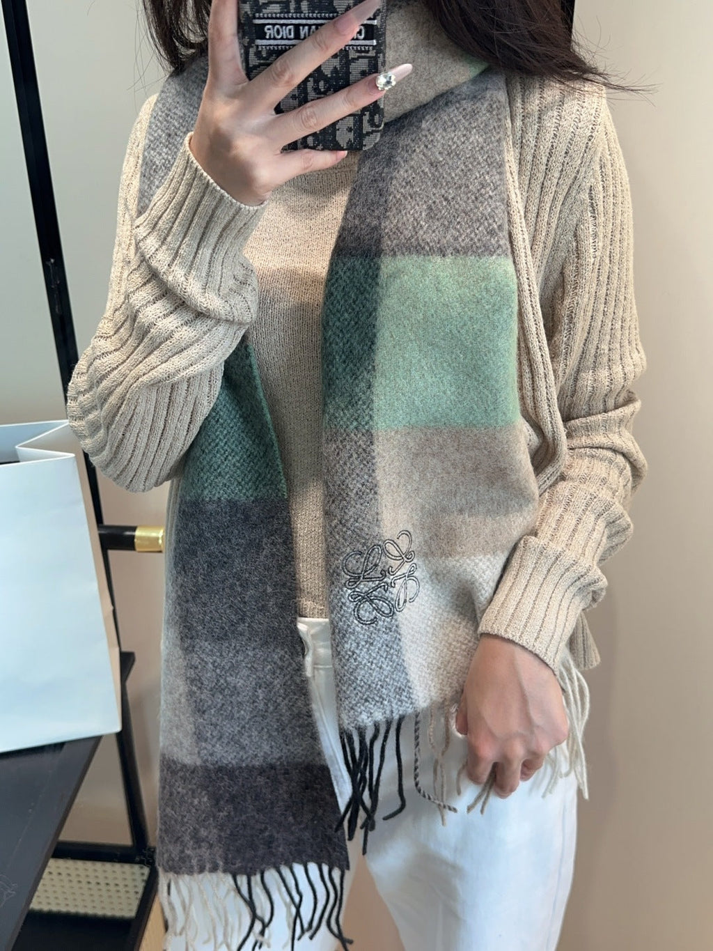 LOEWE 25S SCARF 180 IN CASHMERE 856350