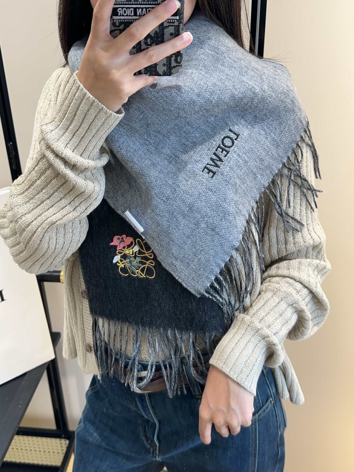 LOEWE 25S SCARF 180 IN CASHMERE 858192