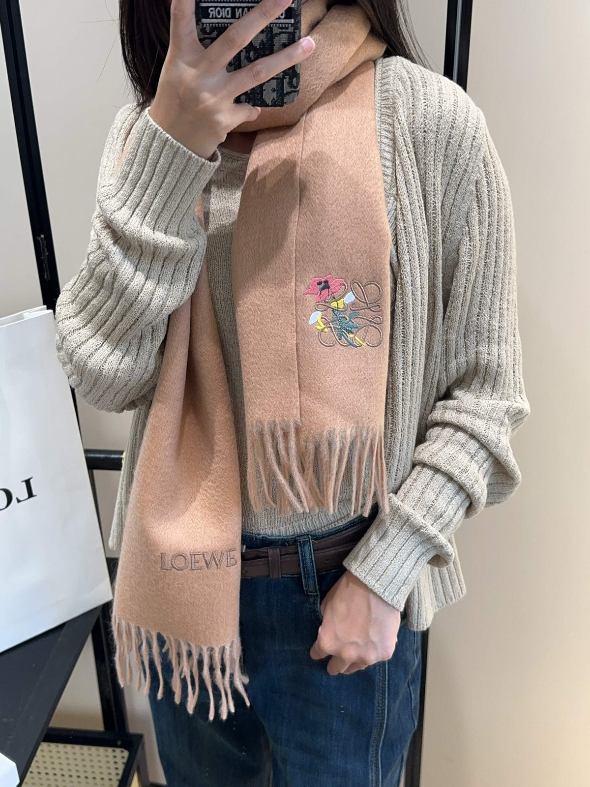 LOEWE 25S SCARF 180 IN CASHMERE 858193