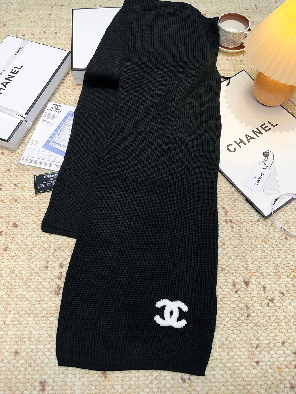 CHANEL 25S SCARF 175 IN WOOL 991922
