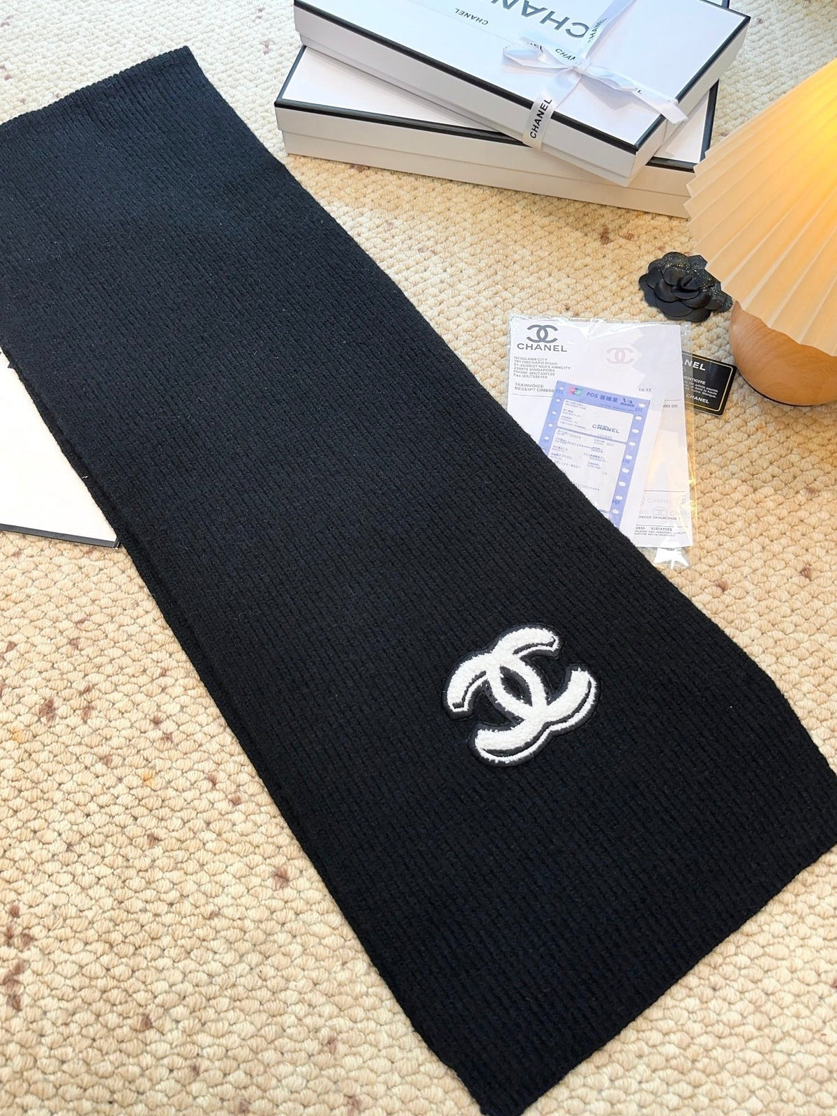 CHANEL 25S SCARF 175 IN CASHMERE 932230