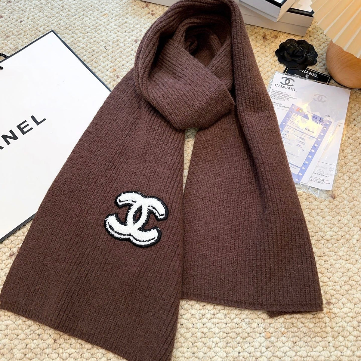 CHANEL 25S SCARF 175 IN CASHMERE 932231