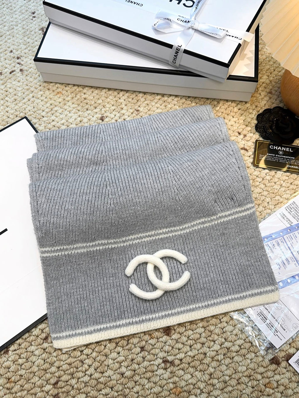 CHANEL 25S SCARF 175 IN CASHMERE 932234