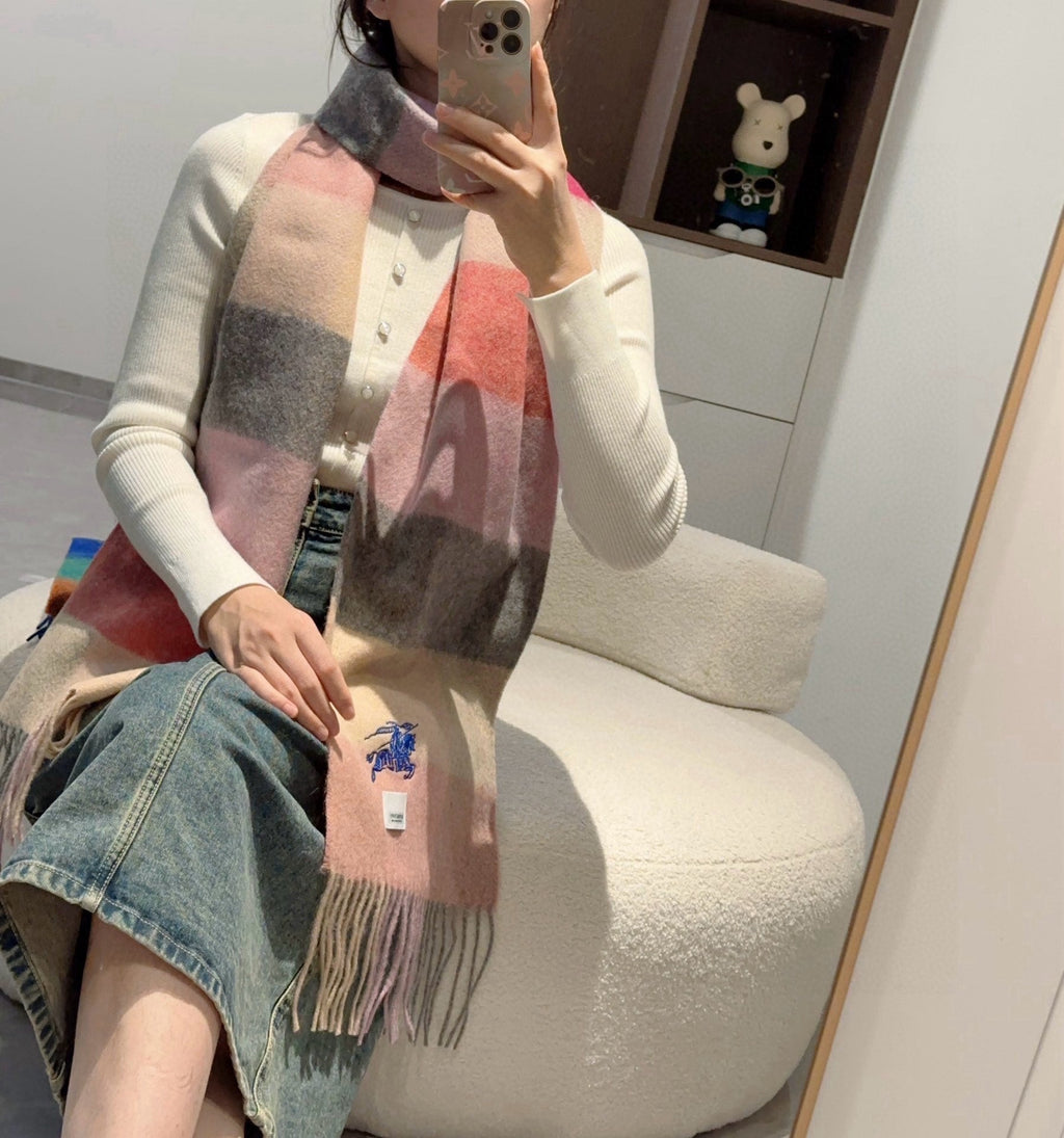 BURBERRY BBR SCARF 200 CM IN CASHMERE 486825