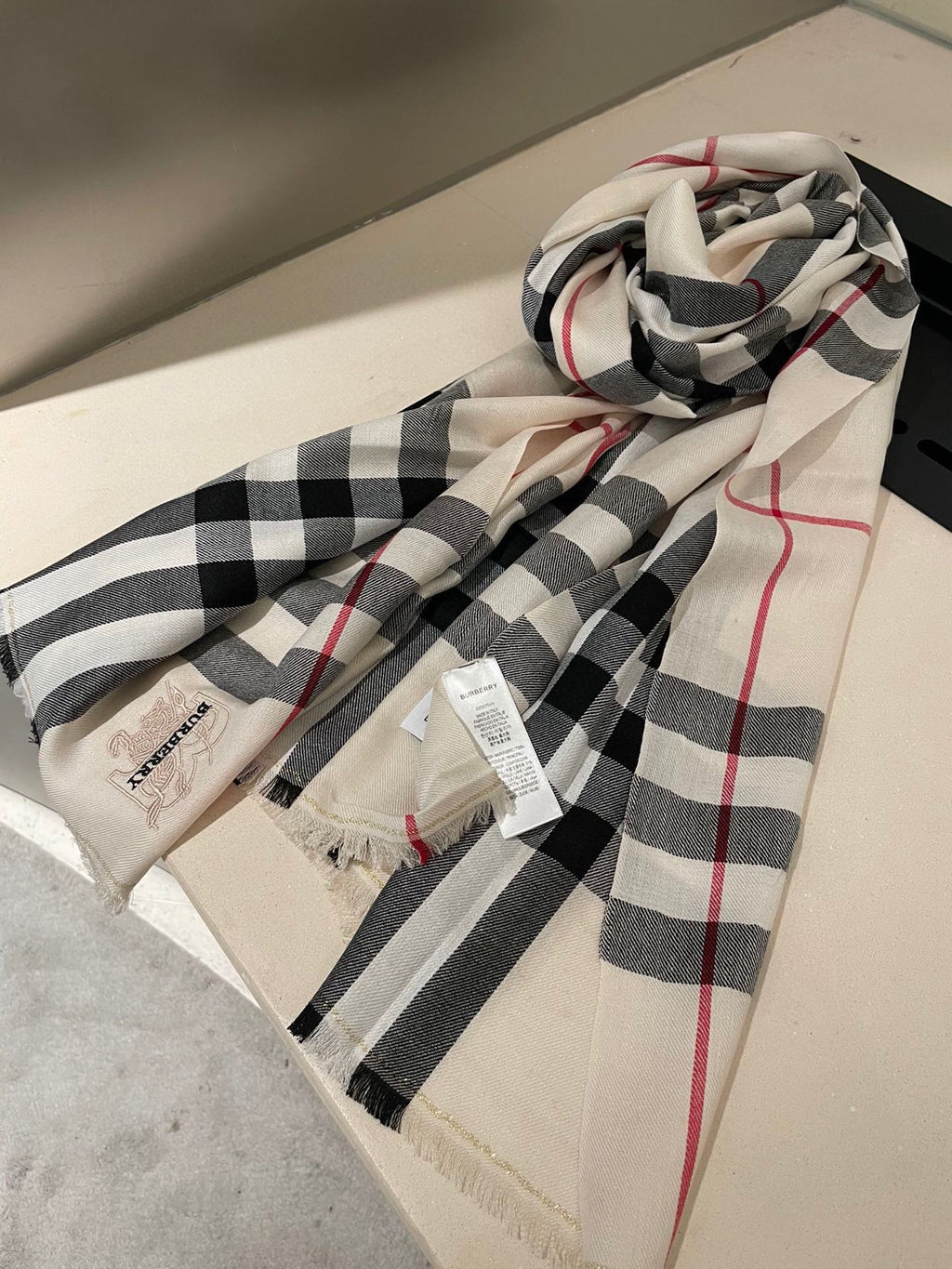 BURBERRY BBR SCARF 200 CM IN CASHMERE 574543