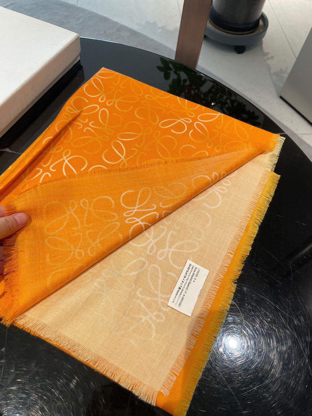 LOEWE 25S SCARF 200 IN CASHMERE SILK 0001