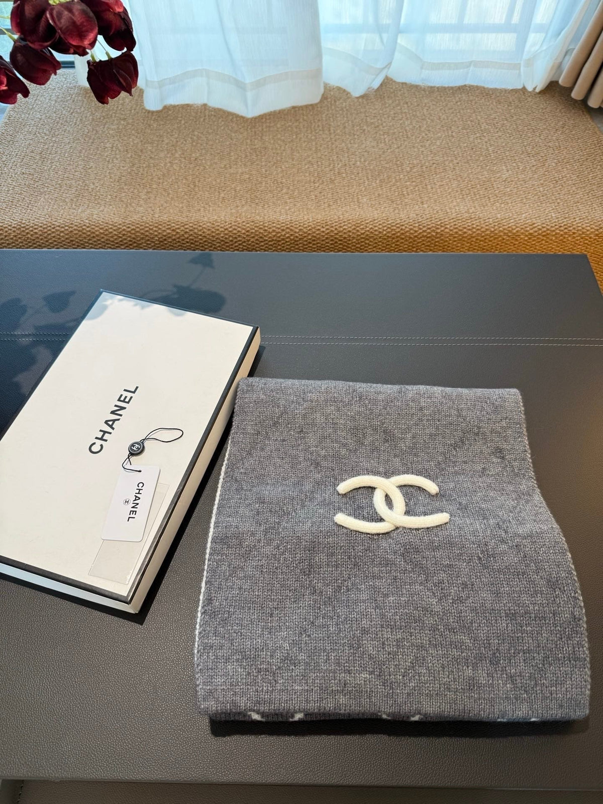 CHANEL 25S SCARF 180 CM IN WOOL CASHMERE 943029