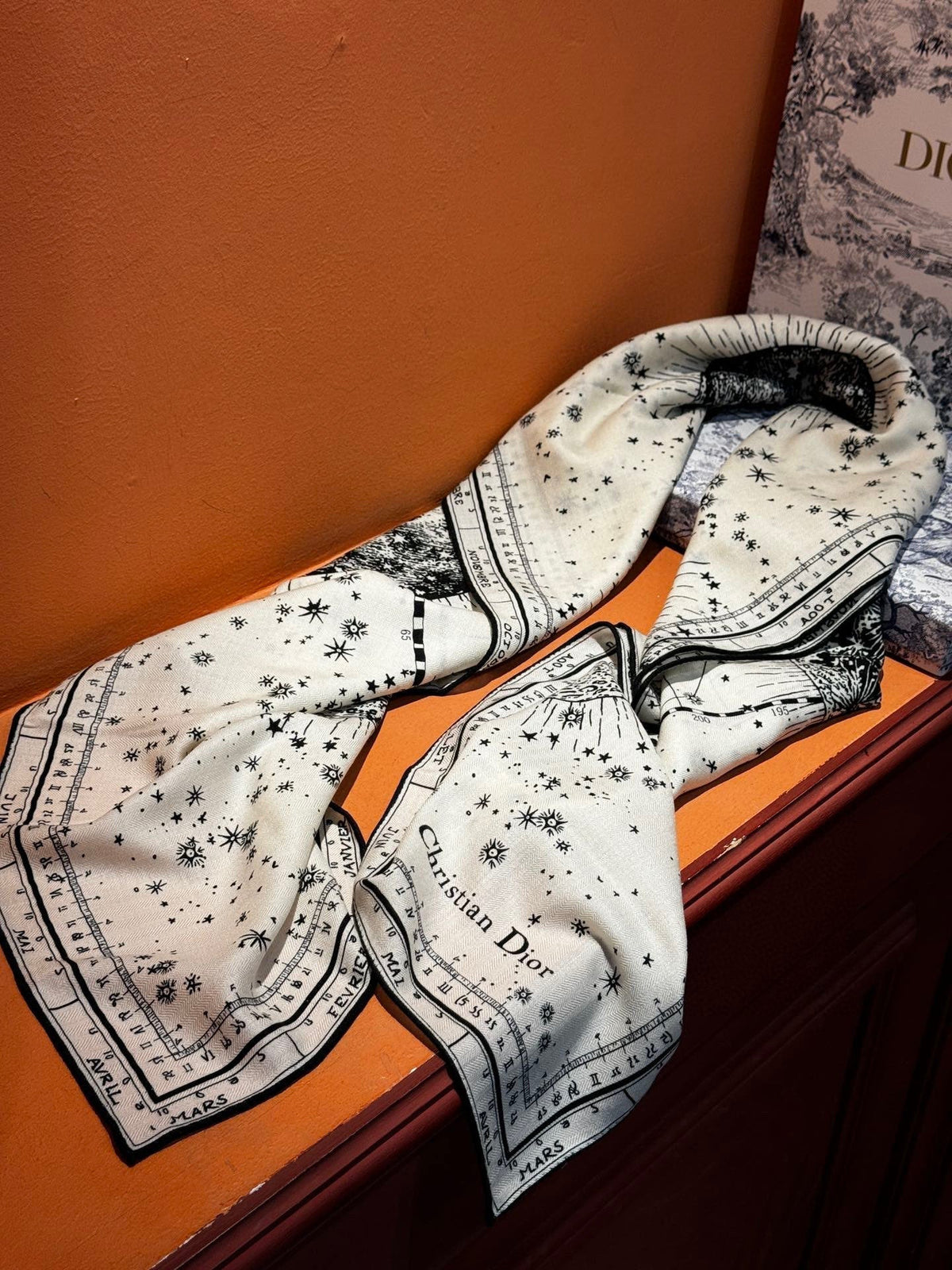DIOR SCARF 140 CM IN SILK-CASHMERE BLEND 735817