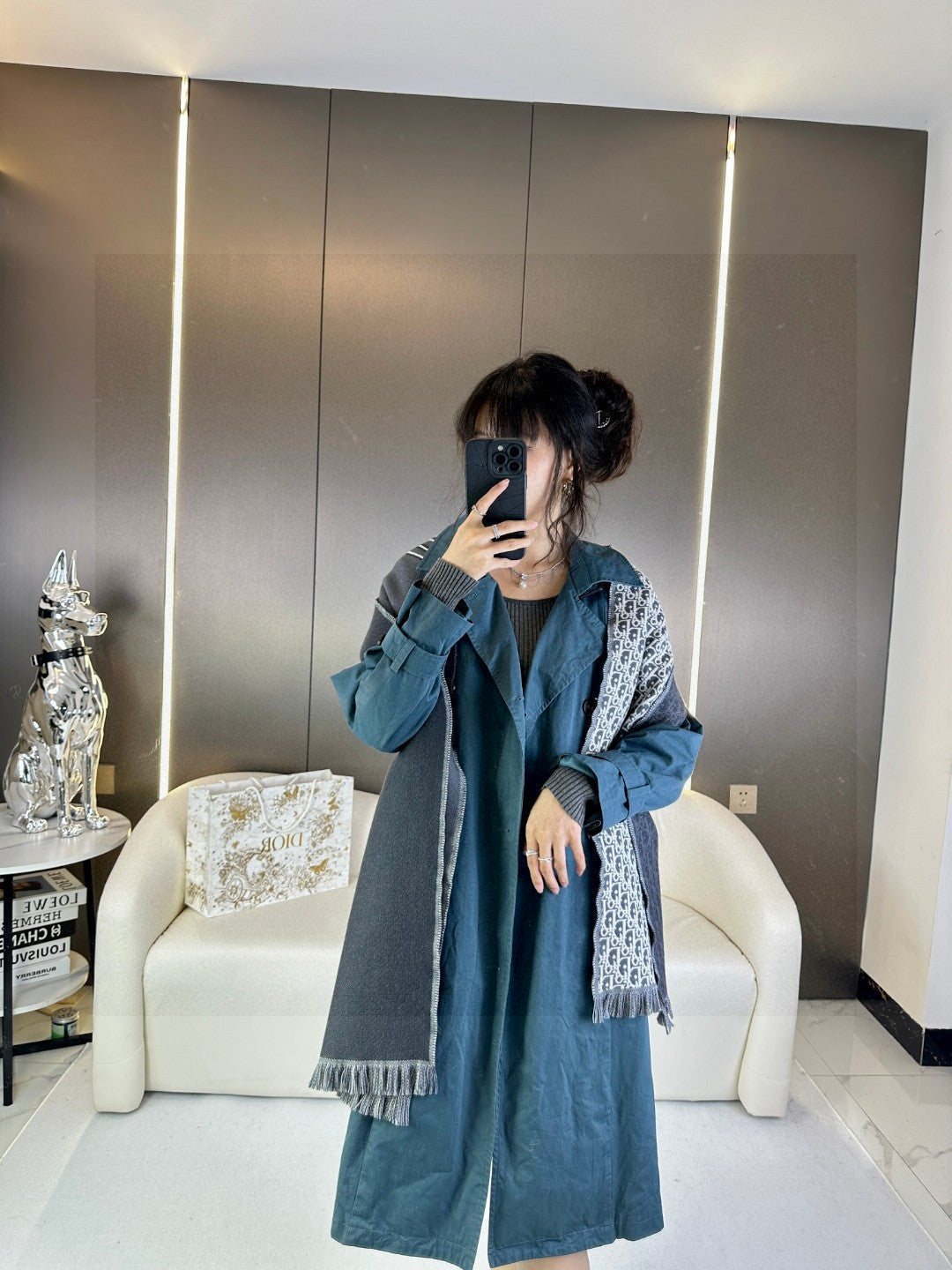 DIOR SCARF 200 CM IN CASHMERE 603606