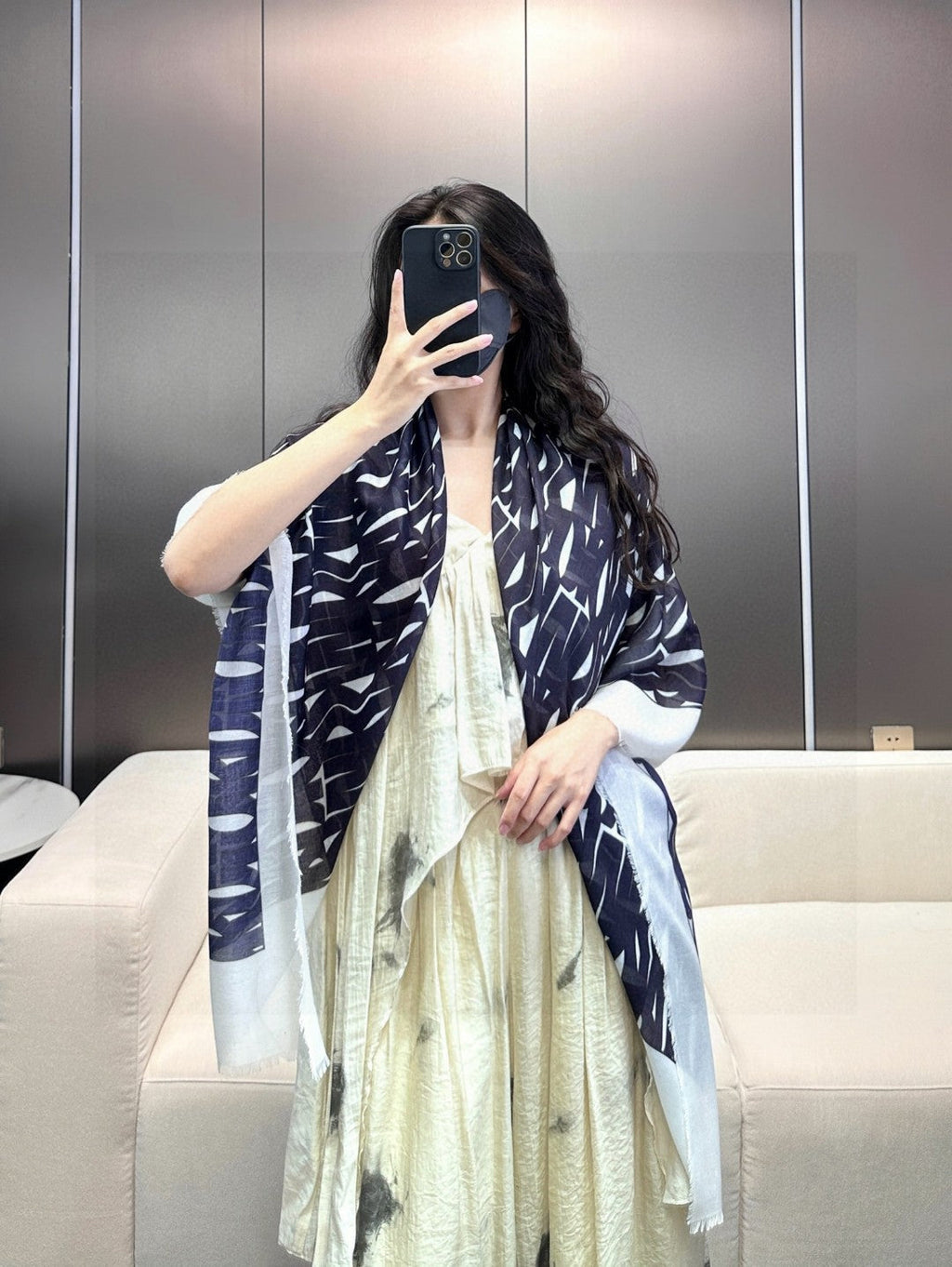 DIOR SCARF 180 CM IN SILK 654446