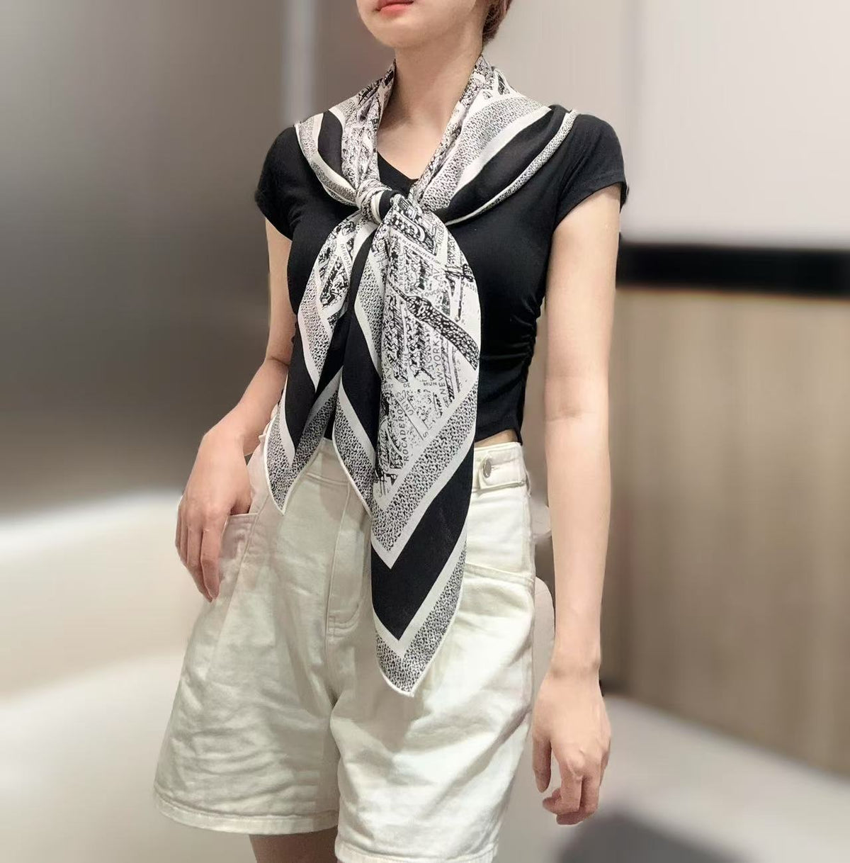 DIOR SCARF 110 CM IN SILK 730652