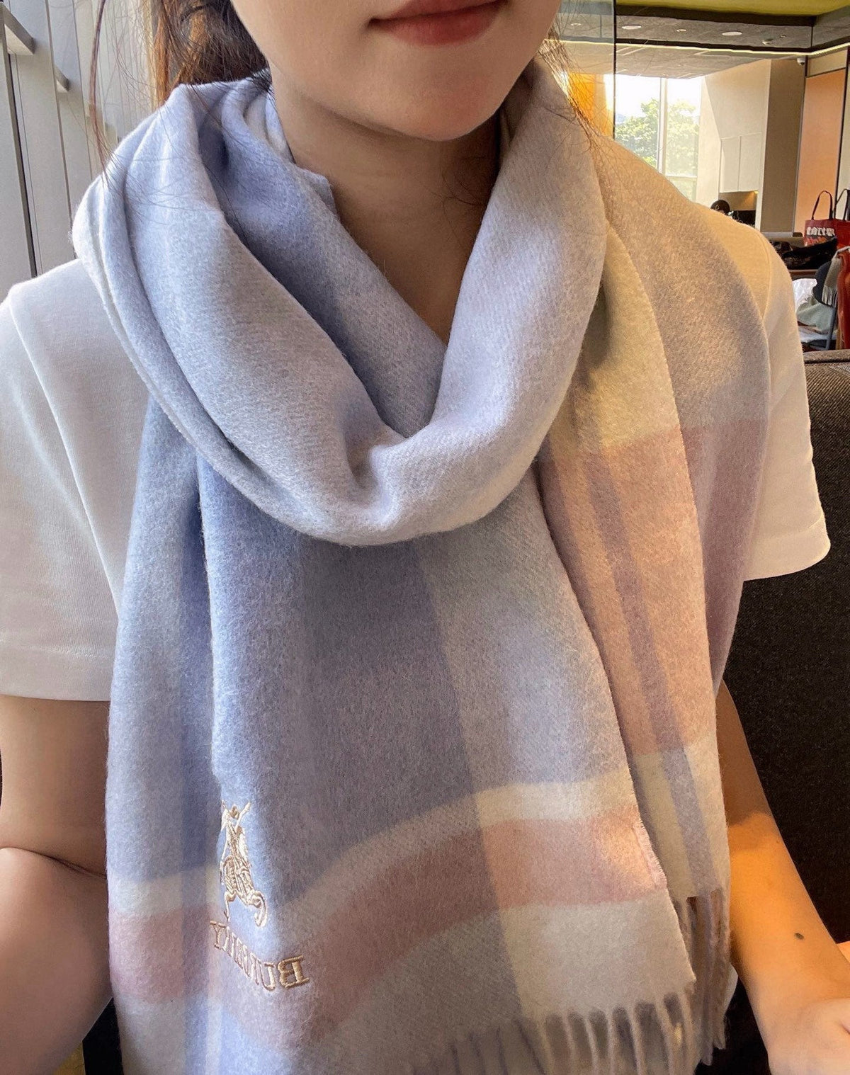 BURBERRY BBR SCARF 180 CM IN CASHMERE 533071
