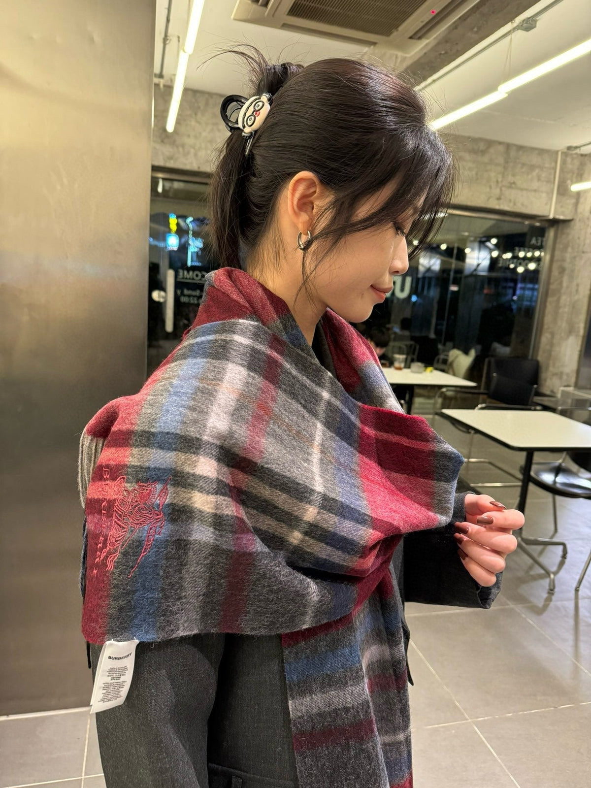 BURBERRY BBR SCARF 180 CM IN CASHMERE 489753
